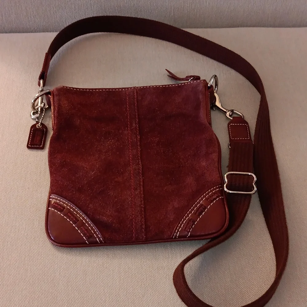 Coach Suede Crossbody Bag - Picture 2 of 6